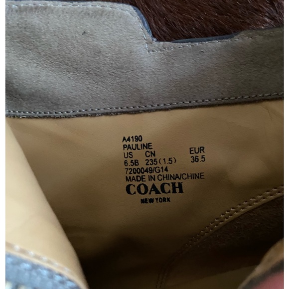 Coach Women’s Booties Block Heel Strap Ankle Boots Sz 6.5 B - Picture 8 of 16